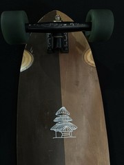 Arbor Mission Groundswell Series Wood Skateboard Brown Blue Multicolor