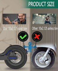 10X2.0 Solid Tire, Off Road, Replacement for 10×2-6.1 10×2/54-152 Scooter Tir…