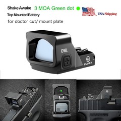 Tactical pistol 3 MOA Green Dot Reflex Sight OWL for Doctor Cut CQB Glock Mount