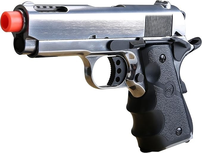 Airsoft Gas Blowback Full Auto GBB Pistol – SRV10 Metal 320 FPS 14 Round 6mm BBs