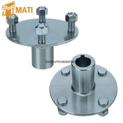 2*Go Kart Live Axle Hub 4″ x 4″ Wheel Hub For 1″ Shaft,with 1″ to 3/4″ Step Down
