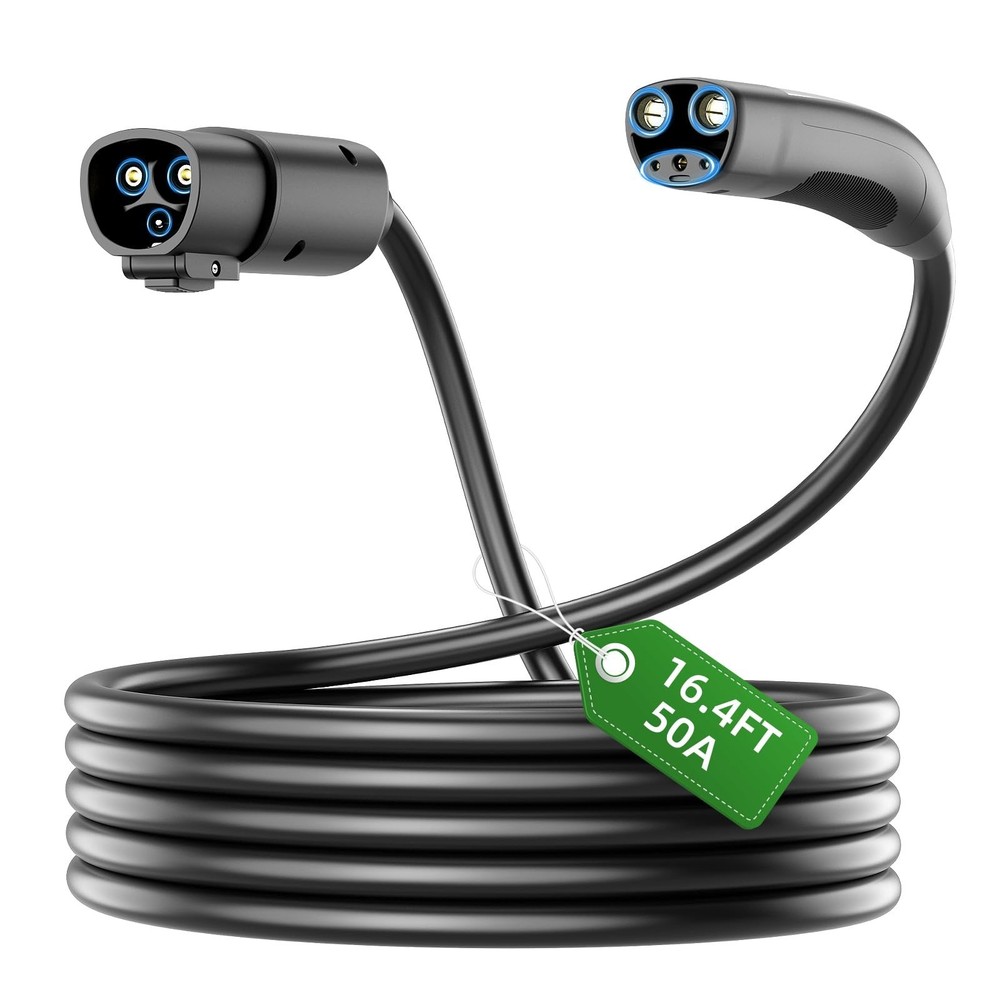 NACS EV Charging Extension Cable for Tesla, 16.4ft 240V 50A 12KW Level 1/2, C…
