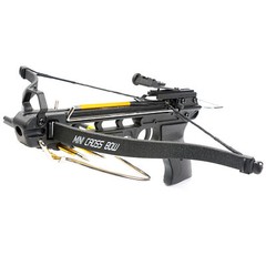 KingsArchery Crossbow Pistol with Bolt Rack Self-Cocking 80LBS 27 Aluminum Arrow