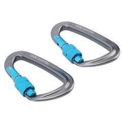 2PCS Compact Locking Carabiners For Outdoor Activities D Shape Popular