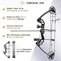 Compound Bow Draw Weight 0-70 Lbs for Pull Beginner and Intermediate Archer Full