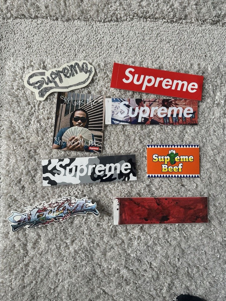 Supreme Sticker Lot Rare Box Logo Camo Graphic Stickers Collection Authentic