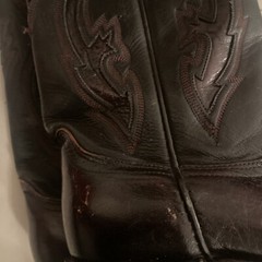 DAN POST WESTERN BOOTS LEATHER BLACK brown SZ 7 D