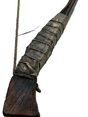 VTG Asiatic Mongol? Recurve Bow 29″ L, Rawhide String w Bamboo Arrow & Steel Tip