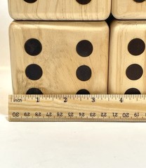 🎲Set of 6 Giant Solid Wooden Rolling 3.5″ x 3.5″ Dice With Carrying Bag