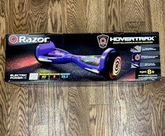 RAZOR BLACK LABEL HOVERTRAX BALANCING ELECTRIC SCOOTER w/ LED – PURPLE – NEW