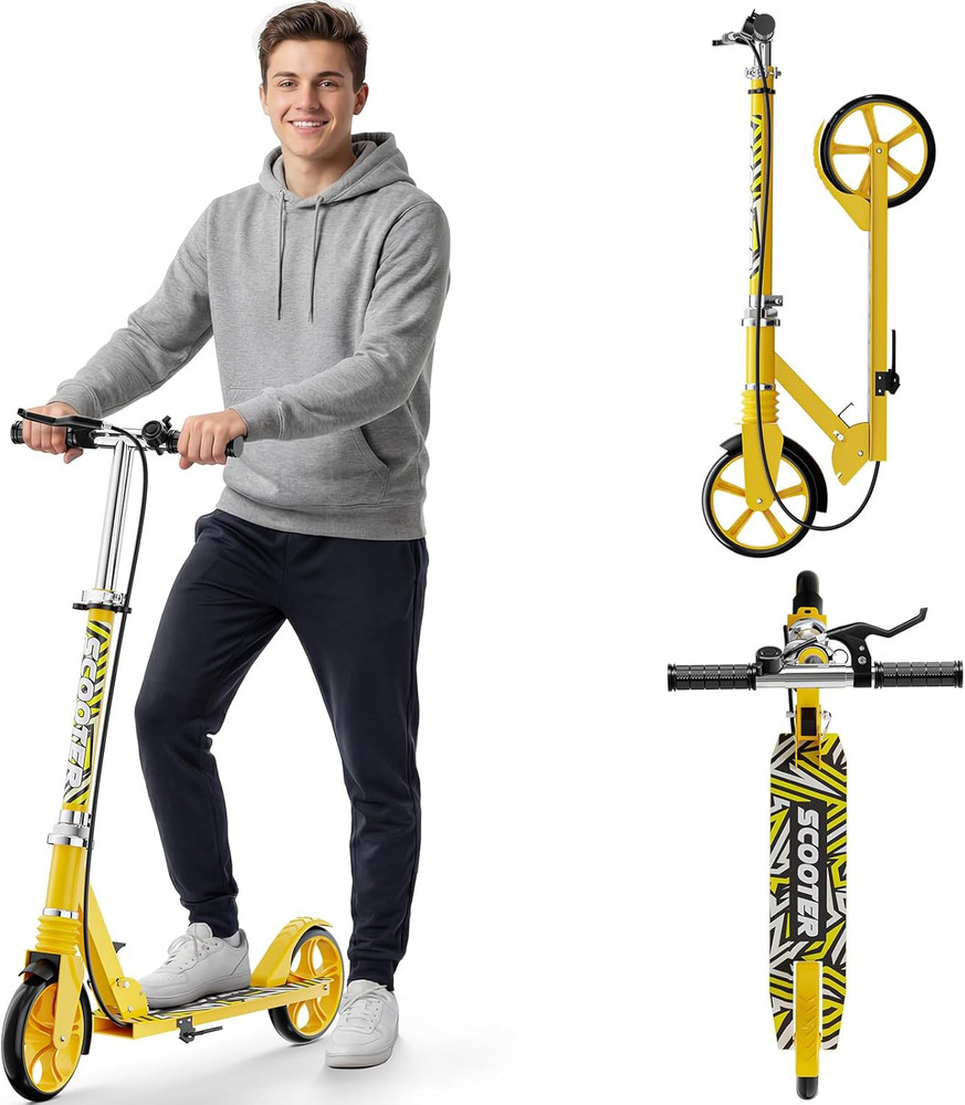 Scooters for Kids 8-12, Teens & Adults – Load 240 LBS, 8-Inch Wheels, Kick Scoot