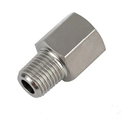 Yoebor Stainless Steel 304 Gauge Adapter, 1/2″ NPT Female x M18*1.5 Male 1