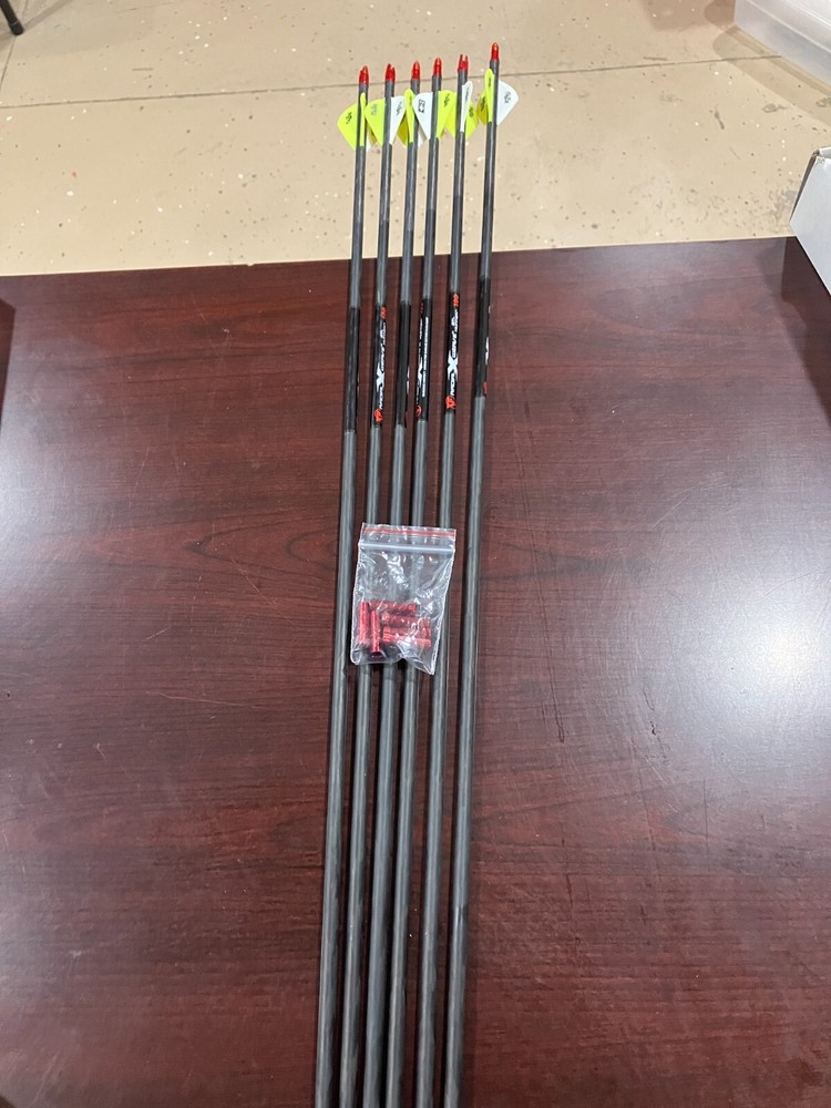 6 PSE ARCHERY RADIAL X WEAVE STL HUNTER 100 Arrows, Blazer Vanes