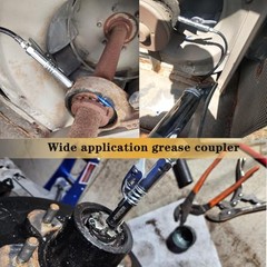 Grease Gun Coupler Strong Lock-on Greases Gun Couplers, 12000 PSI High 2 PCS