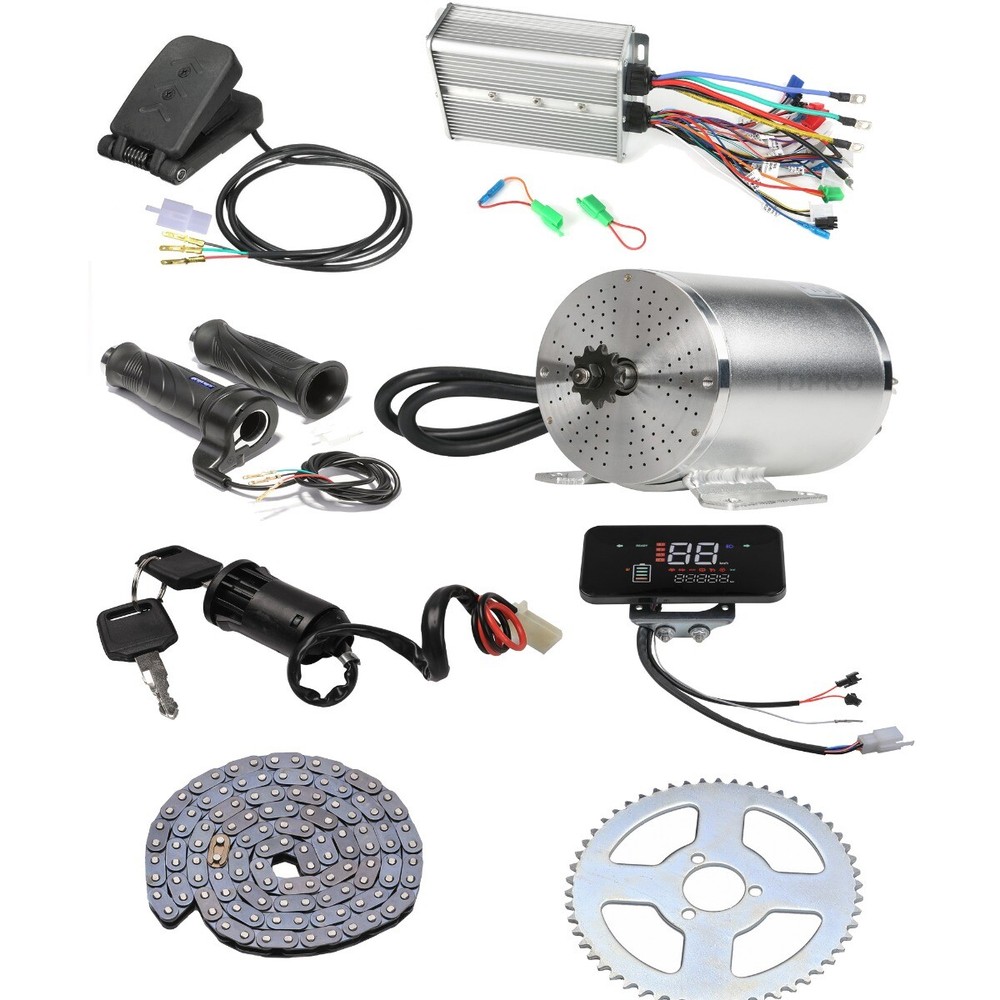 ATV Go Kart Sprocket Pedal 72V 3000W Electric Motor Brushless Controller Kit
