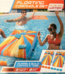 Cipton Inflatable Floating Cornhole Toss for Pools 2 Targets, 8 Water Bags NEW