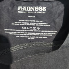 Madness Skateboards «Full Swirl» S/S T-Shirt Vintage Black New with Tags Size M