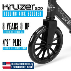 Madd Gear Kruzer 200mm Commuter Kick Scooter Folding Adjustable for Teens Adult