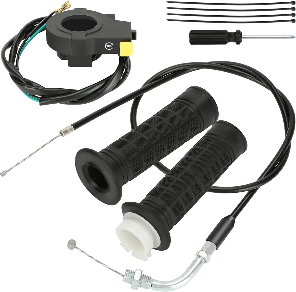 Throttle Cable Twist Grip Assembly for 49cc-100cc Gas Motorized Bikes