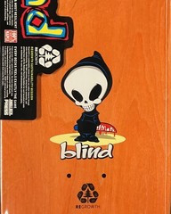 RARE Blind Skateboard Deck Micky Papa Reaper Knife R7 Yellow 8.0 NOS 2019