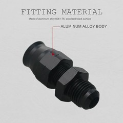 8AN Male to 3/8″ Hardline Compression Fitting 8AN to 3/8 in Swivel fitting