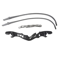 Archery ILF Bow 62″ Recurve Bow RH Aluminum Riser 12X Carbon Arrows 25-60lbs