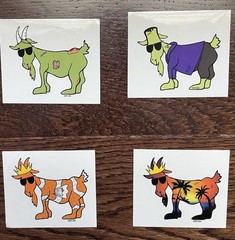 GOAT USA Sticker Mystery Pack ! 5 Stickers – No Duplicates! LOT OF 38, FREE SHIP