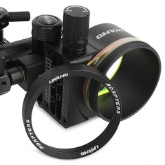 5Pin CompoundBow Sight 0.019" Micro Fiber Adjustable 4X 6X 8X Lens Archery