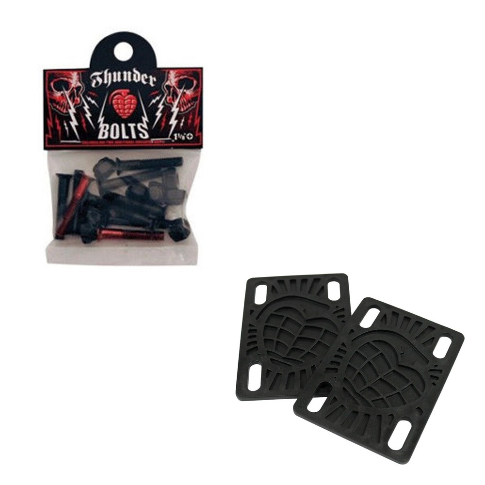 Thunder Skateboard Red Bolts Hardware 1 1/8in Phillips + 1/8in Risers