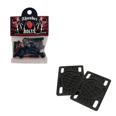 Thunder Skateboard Red Bolts Hardware 1 1/8in Phillips + 1/8in Risers