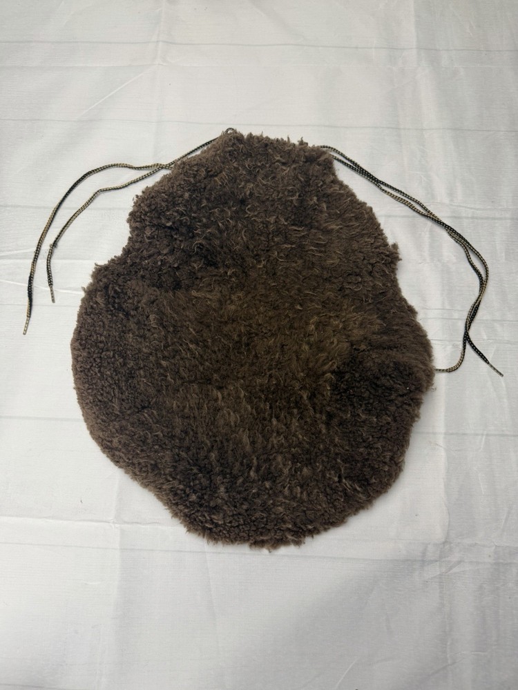 Vintage 100% Wool On Merino Western Sheepskin Saddle Seat Cover Cowboy