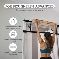 Doorway Hangboard Pull-Up Bar for Fingerboard, Rock Climbing, and Bouldering Tra
