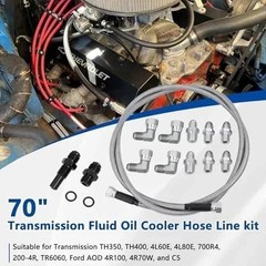 6AN 70 Inch GM Chevy Transmission Cooler Hose Line Kit Heavy Duty TBI