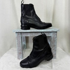 Ariat Heritage IV Paddock Boots Womens 6.5B Black Leather Front Zip Equestrian