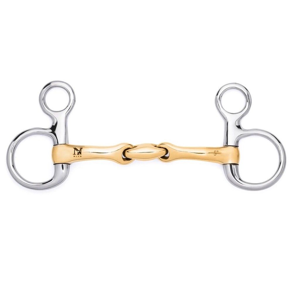 NY Tack Baucher German Silver Jointed Lozenge Mouth Snaffle Horse Bit