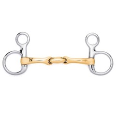 NY Tack Baucher German Silver Jointed Lozenge Mouth Snaffle Horse Bit