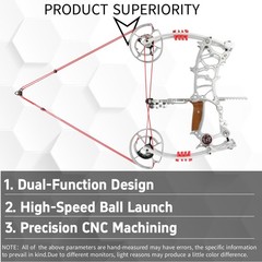 Archery Compound Bow Kit Hunting Bowfishing Target Practice 30-75lbs Adjustable
