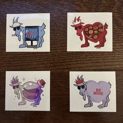 GOAT USA Sticker Mystery Pack ! 5 Stickers – No Duplicates! LOT OF 38, FREE SHIP