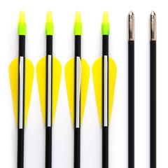 12Pcs 28″ Fiberglass Archery Arrows Spine 700 OD 7mm For Recurve & Compound Bows