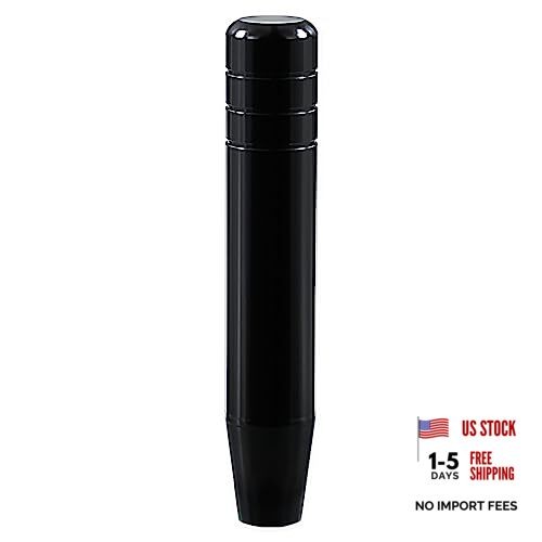 Long Shift Knob Weighted Aluminum Alloy Polished Metal Driving Handle Stick Red