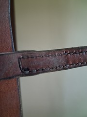 WESTERN TAN GENUINE LEATHER BITLESS BRIDLE W/LACED REINS &BUCKLED END