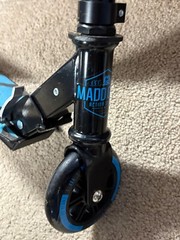 Madd Gear Carve Folding Inline Kick Scooter Blue Black Ages 3+