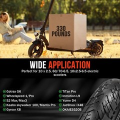 60/70-6.5 Scooter Tire,10×2.50 Solid Rubber Tire 10 inch Scooter Tires Replac…