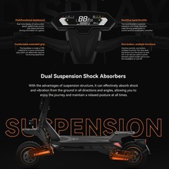 10″ 1000W*2 Off-road E-Scooter for Adults 60V15.6Ah 31MPH Electric Scooter N12T3