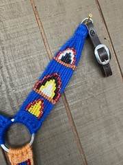 Multicolor Blue Mohair Breastcollar