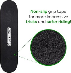 Skateboard Wooden 31 In Printed Grip Tape Cruiser All Skill Levels