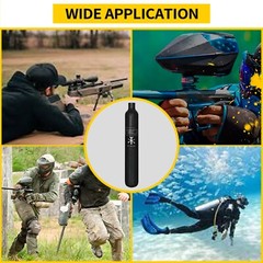 TUXING Pcp Air Tank 4500Psi 0.7L/42Ci Carbon Fiber HPA Paintball Tank M18*1.5