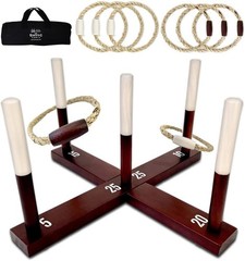 All-Weather Rustic Ring Toss Game – Durable and Portable for Outdoor Adventures