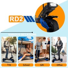 RD2 Electric Scooter for Adult 5000W Dual Motor 50 Mph Hydraulic Brake LED Light
