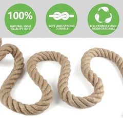 Twisted Manila Rope 1-1/2 in x 50 ft Natural Thick Hemp Rope for Railing Dock…